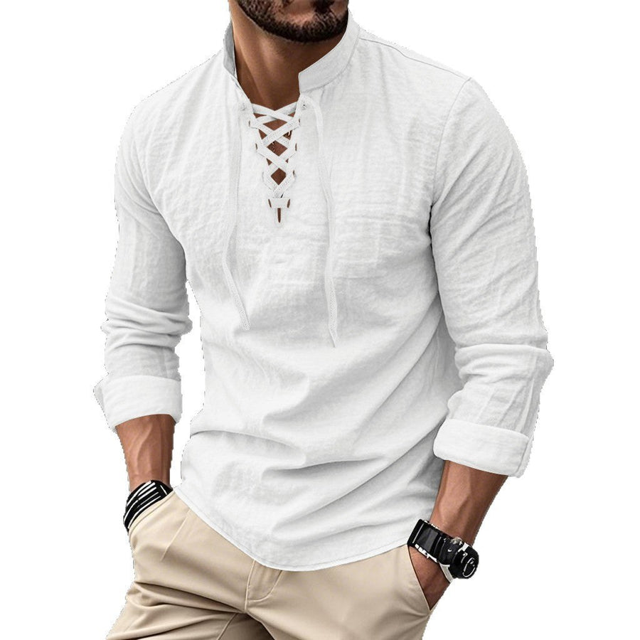 Roan Casual Shirt with Stand Collar