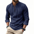 Roan Casual Shirt with Stand Collar