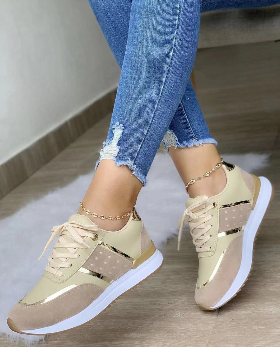 Roan Comfortable Sneakers in Gold