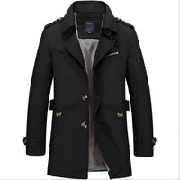 Roan Elegant Trench Coat in Black