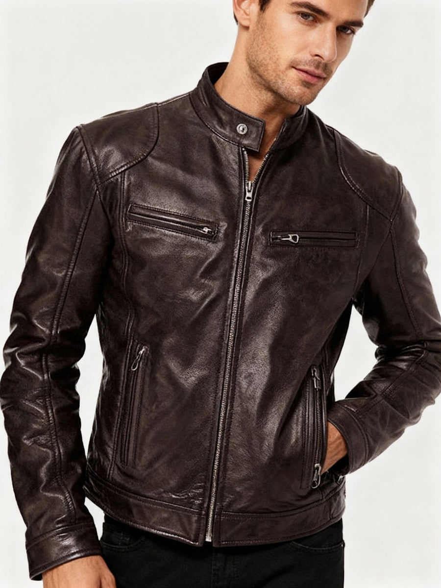 Roan Jacket with Pockets in Brown