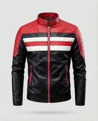Roan Leather Jacket in Brick Red