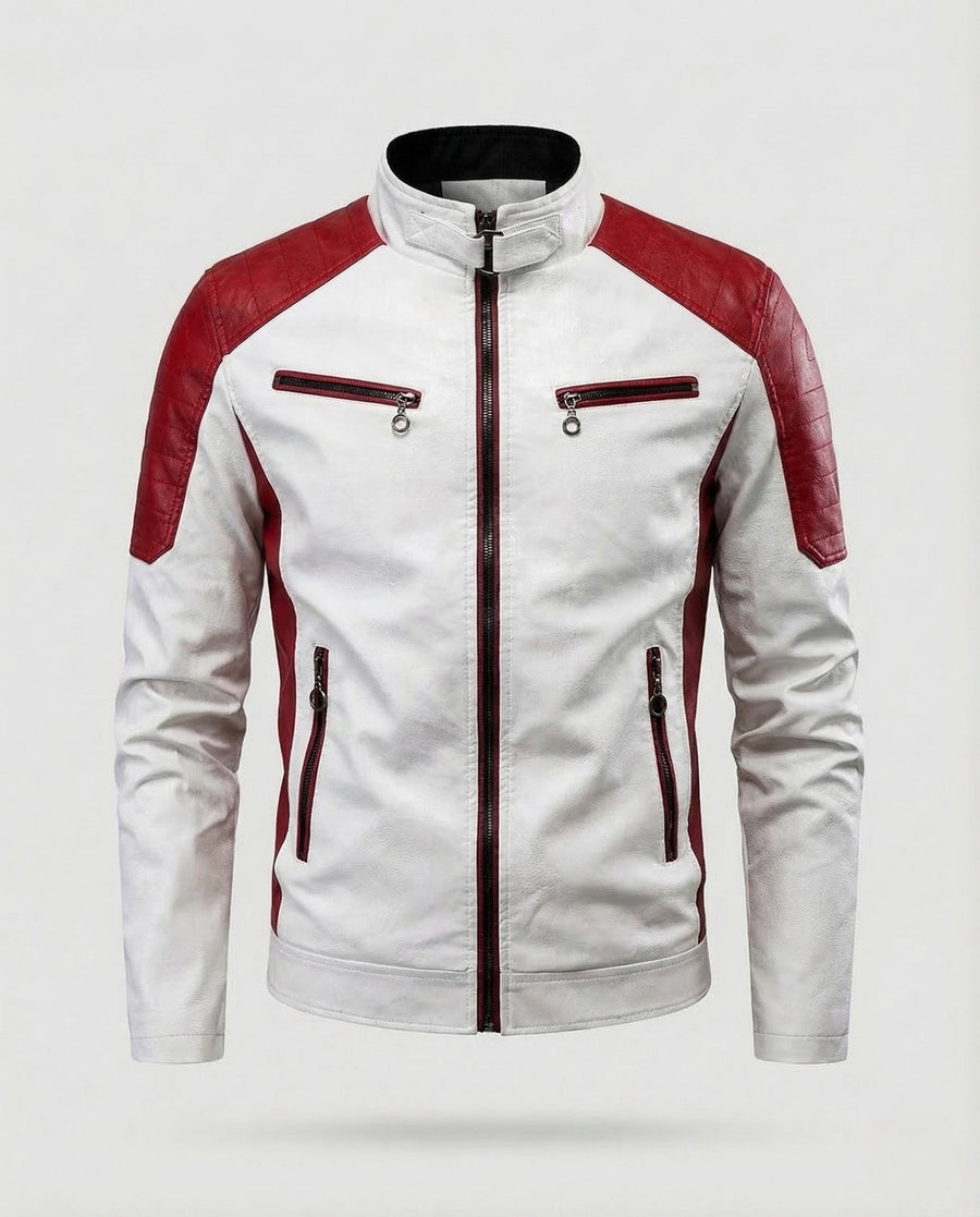 Roan Leather Jacket in White