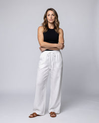 Robin Linen Trousers with Elastic Waist