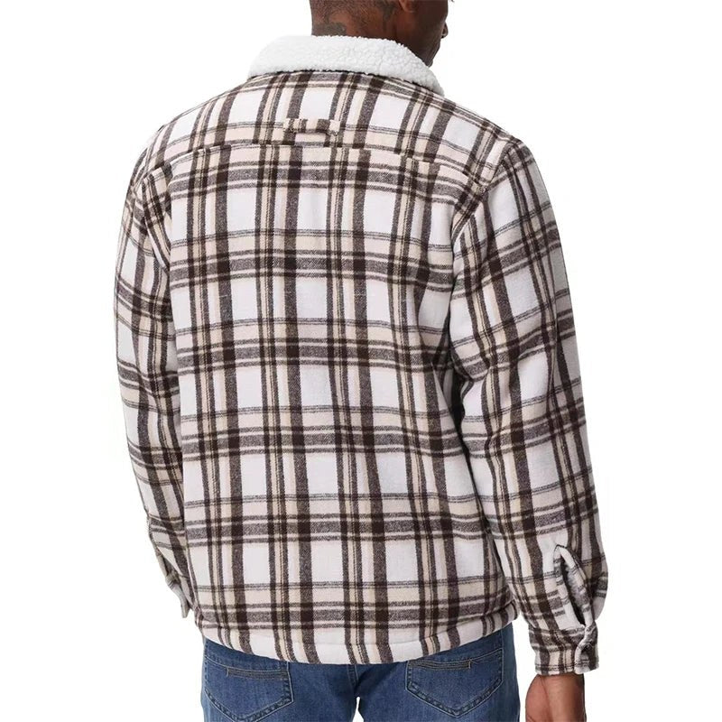 Robinson Sherpa Lined Flannel Jacket in Sandalwood
