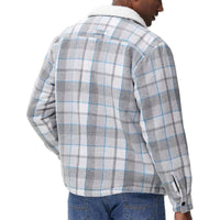 Robinson Sherpa Lined Flannel Jacket in Steel Blue
