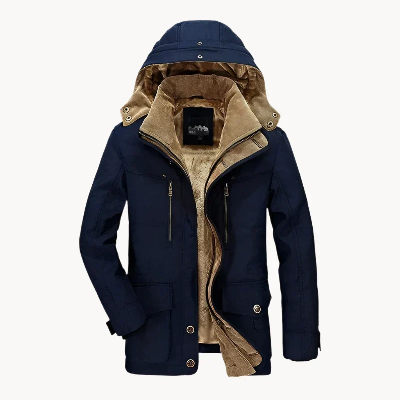 Roch | Men's Hooded Winter Coat with Pile Lining