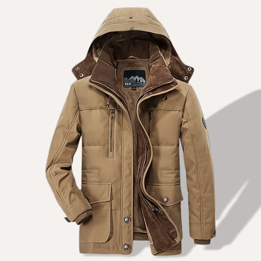 Roch | Men's Hooded Winter Coat with Pile Lining