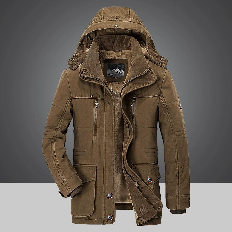Roch | Men's Hooded Winter Coat with Pile Lining