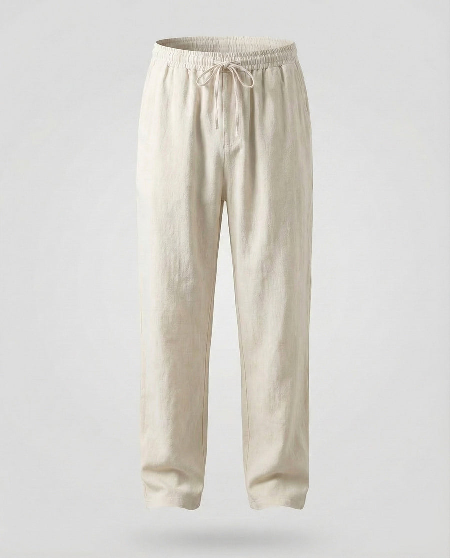 Roderick Linen Trousers in Beige