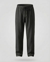 Roderick Linen Trousers in Black