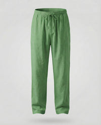 Roderick Linen Trousers in Green