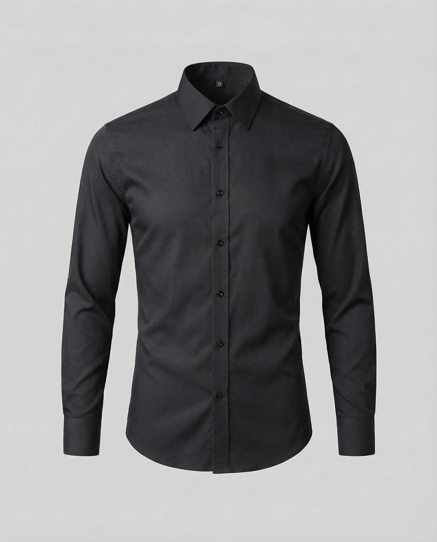 Rogier Cotton Blend Shirt in Black