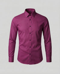 Rogier Cotton Blend Shirt in Burgunderrot