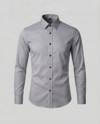 Rogier Cotton Blend Shirt in Grey