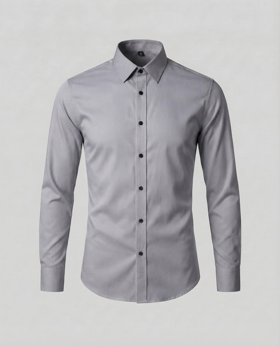 Rogier Cotton Blend Shirt in Grey
