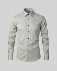 Rogier Cotton Blend Shirt in Grüner Tee
