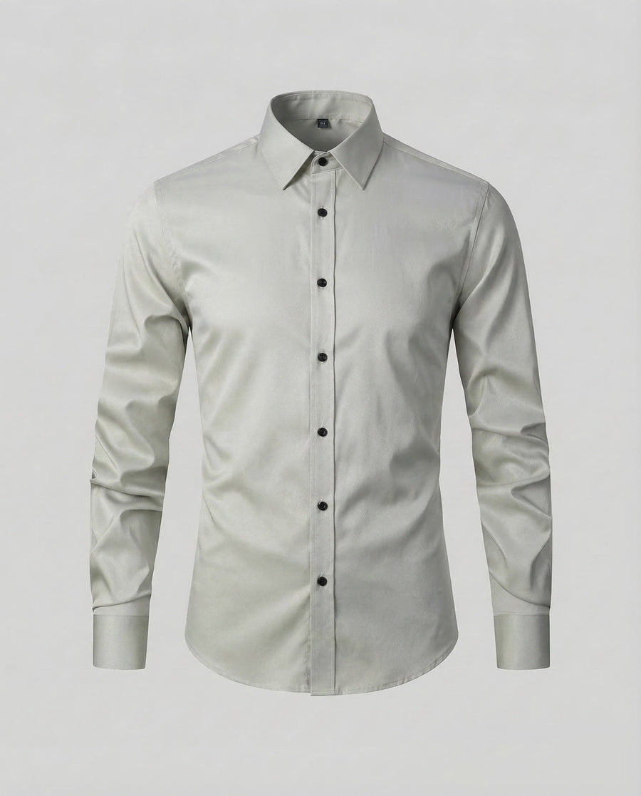 Rogier Cotton Blend Shirt in Grüner Tee