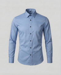 Rogier Cotton Blend Shirt in Light Blue