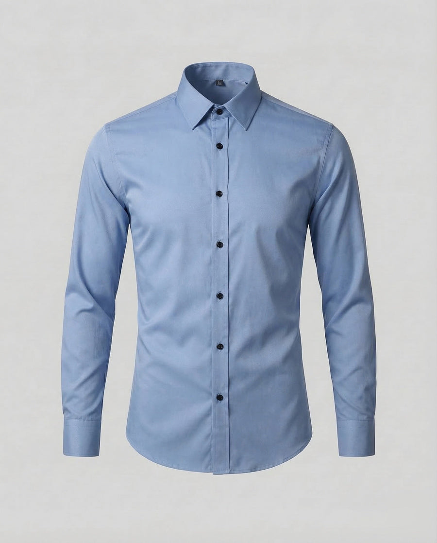 Rogier Cotton Blend Shirt in Light Blue