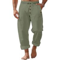 Rogier Relaxed Linen Trousers with Elastic Waist