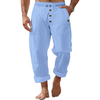Rogier Relaxed Linen Trousers with Elastic Waist