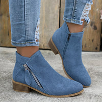 Rolvaine Women's Orthopedic Ankle Boots in Blue