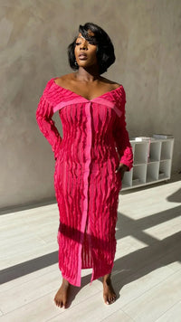 ALISE | OFF SHOULDER MAXI DRESS