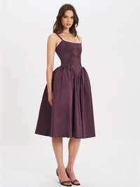 AMARA | LACE-UP MIDI DRESS