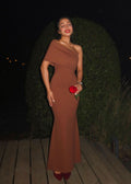 CARAMEL | ONE SHOULDER DRESS