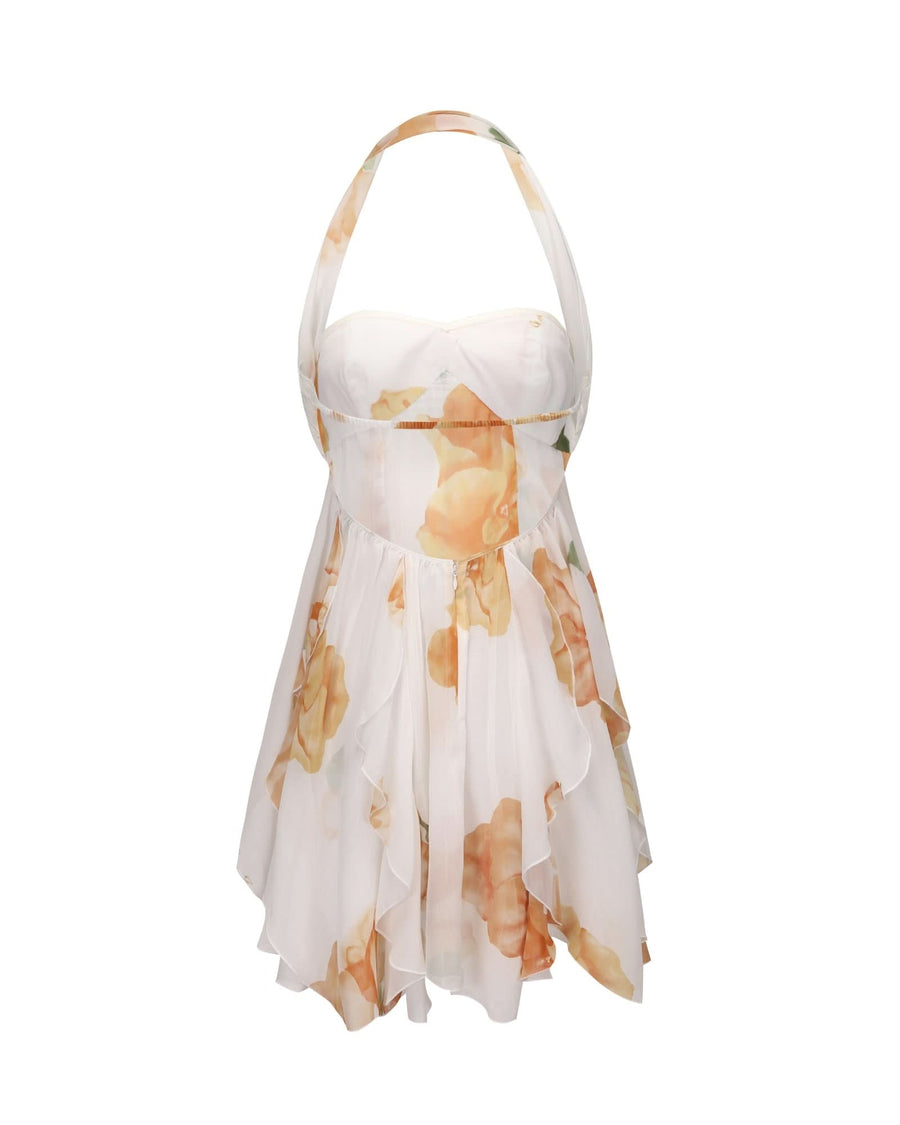 CATERINA | FLORAL HALTER DRESS