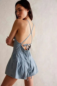 DAZED | DENIM ROMPER