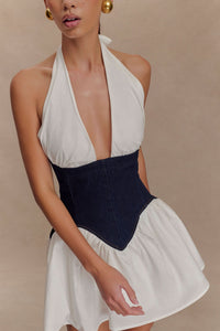 DENISE | HALTER MINI DRESS