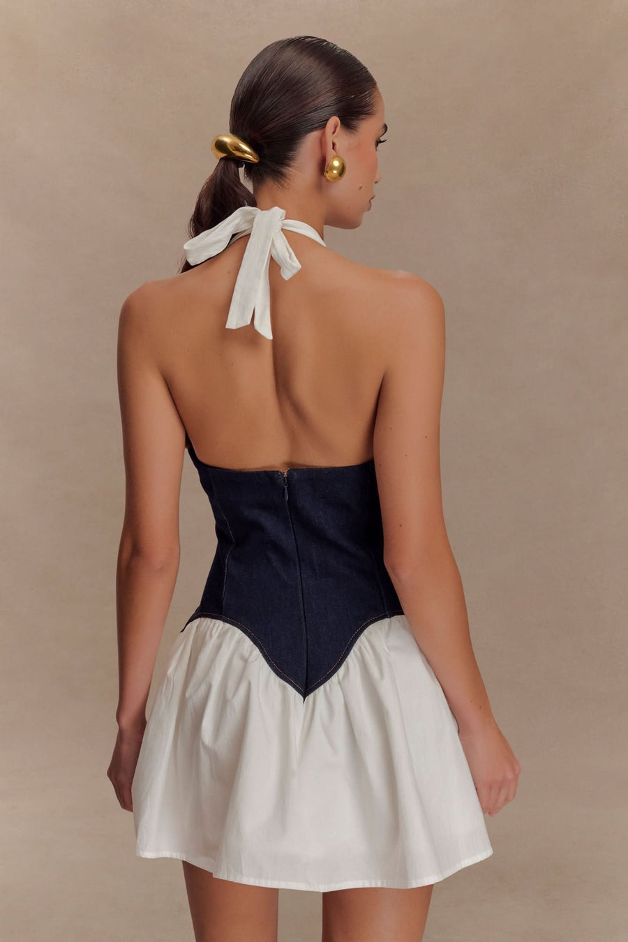 DENISE | HALTER MINI DRESS