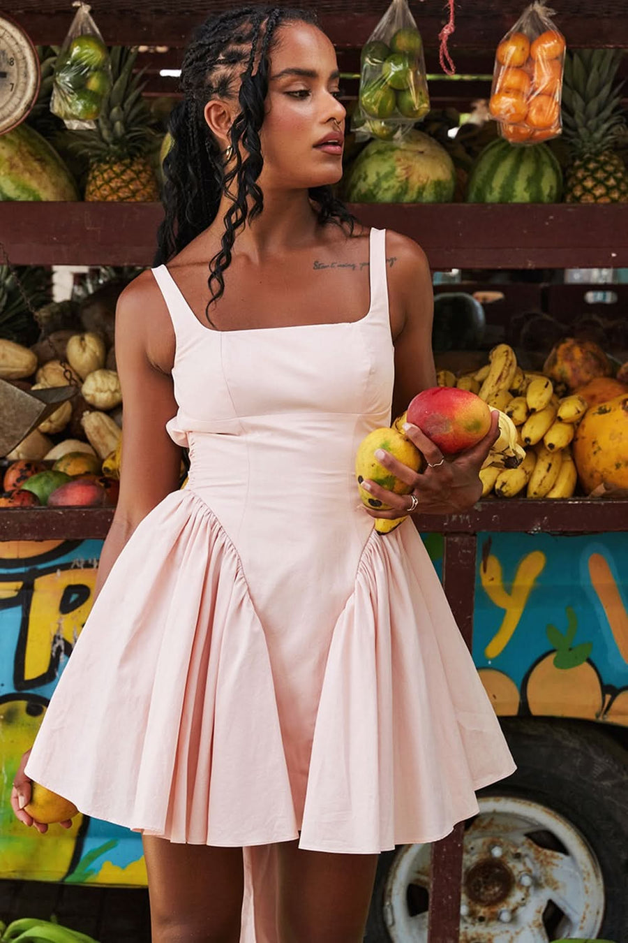 FLORENNE | BOW MINI DRESS