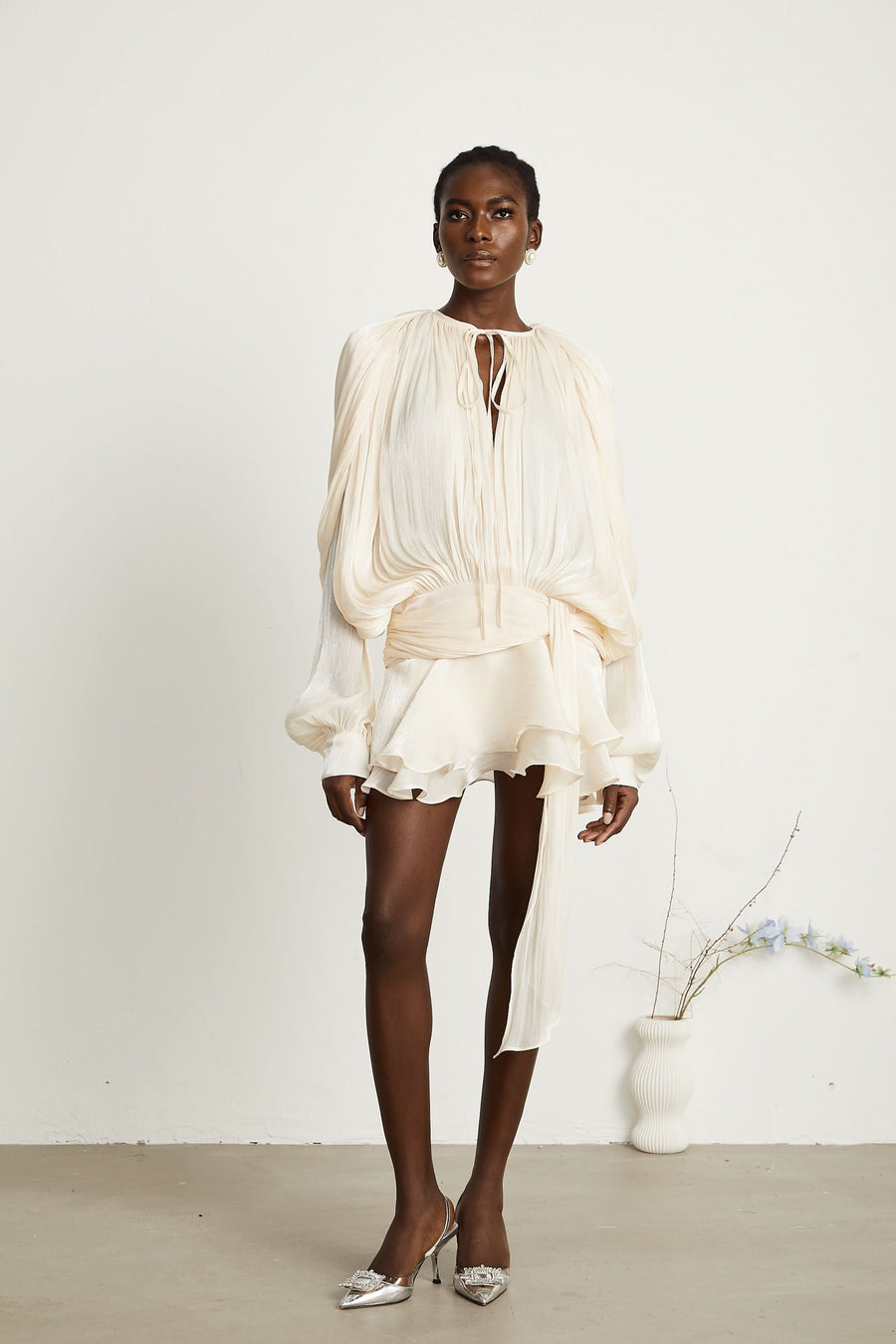 JADE | RUFFLED MINI DRESS