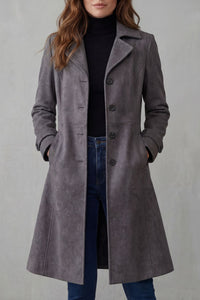 MARLOE | SUEDE LONGLINE COAT