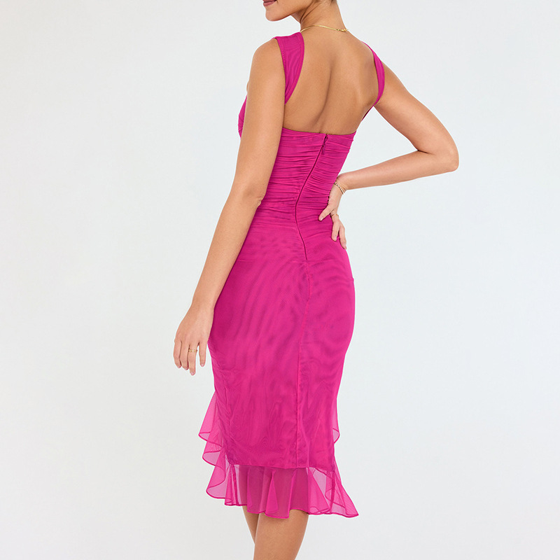 MEEDA | RUFFLE MIDI DRESS