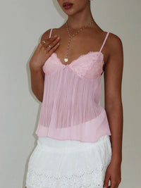 NOBLE | LACE PLEATED TOP