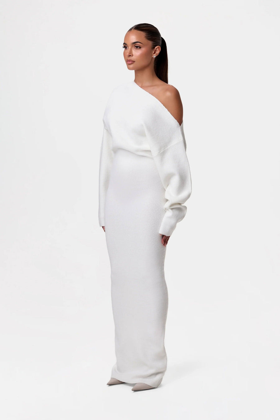 SERENA | OFF-SHOULDER KNIT DRESS