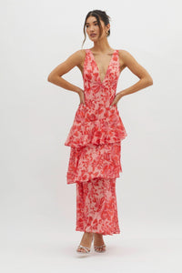 VEDA | RUFFLE MIDI DRESS