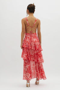 VEDA | RUFFLE MIDI DRESS