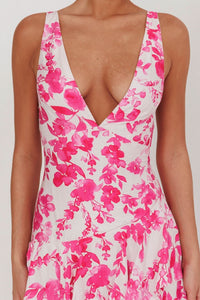 VEDA | RUFFLE MIDI DRESS