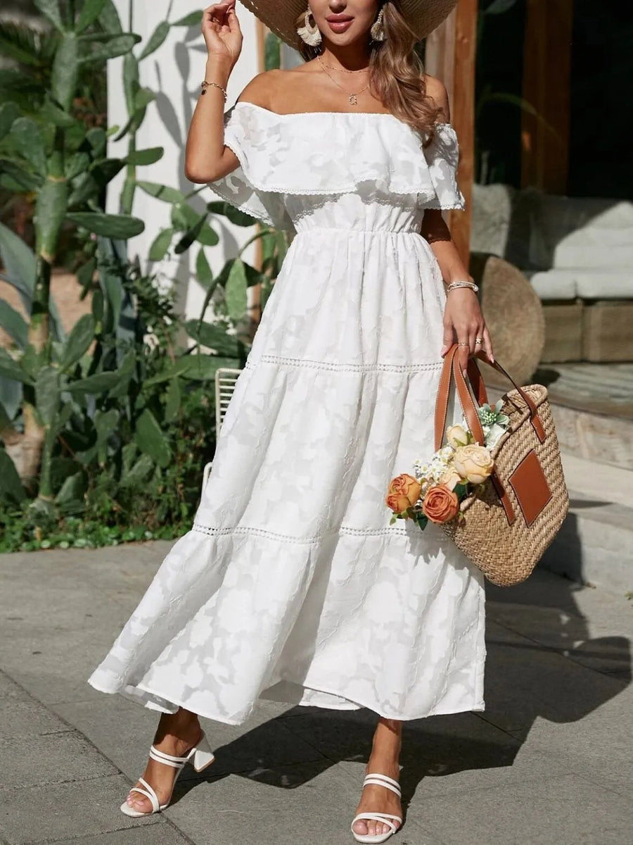 Romilda Women's Wedding Guest Dress Off-Shoulder Midi