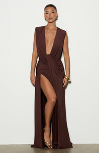 Camila Gown – Plum Brown