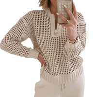 Romy Airy Knit Sweater with Zip Front