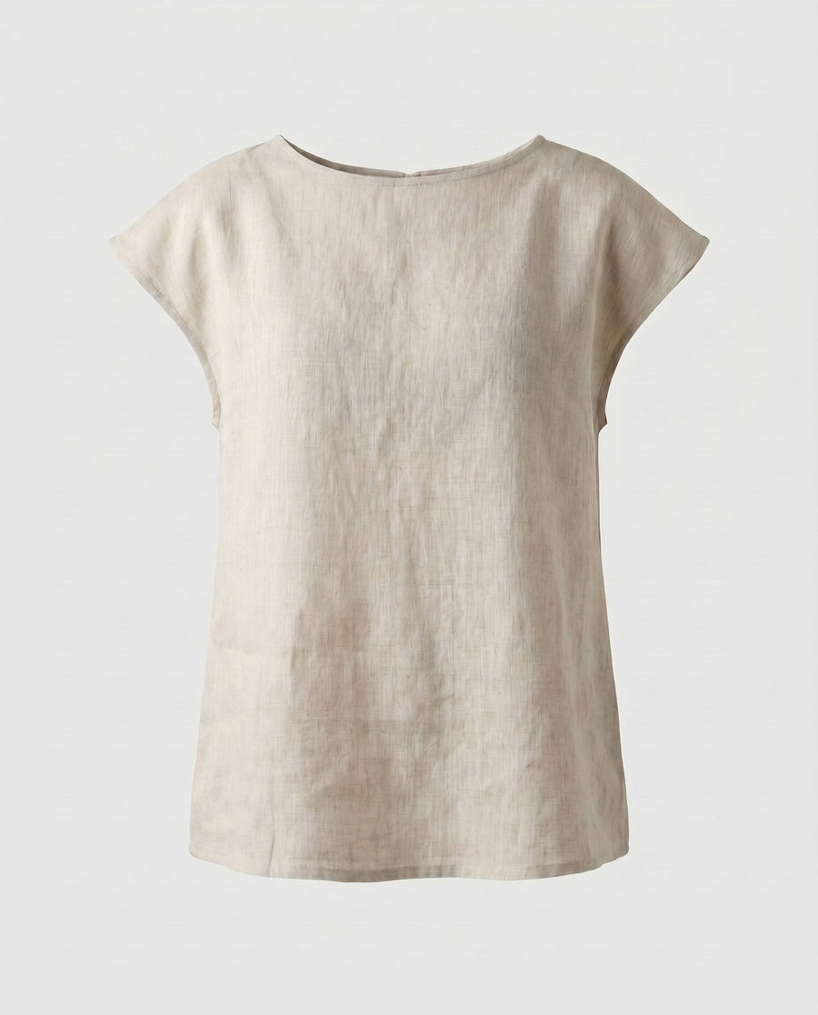 Romy Casual Linen Top in Linen