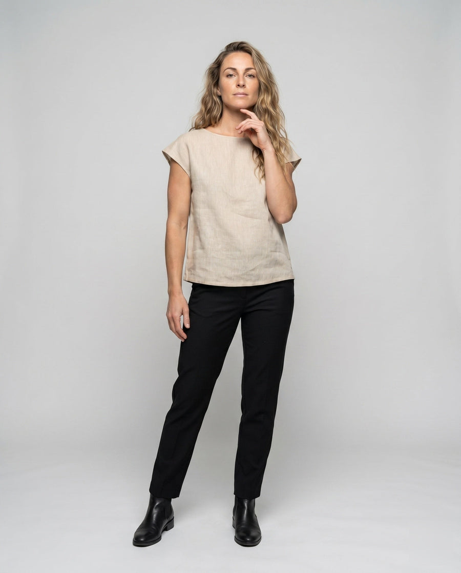 Romy Casual Linen Top