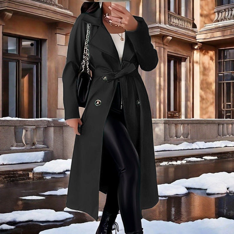 Romy Elegant Trench Coat with Belted
