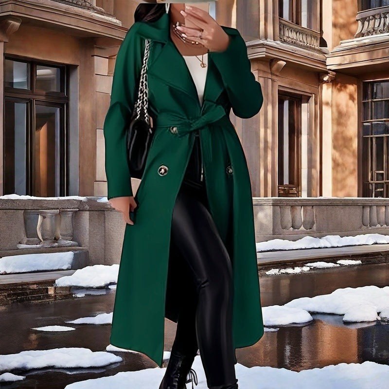 Romy Elegant Trench Coat with Belted